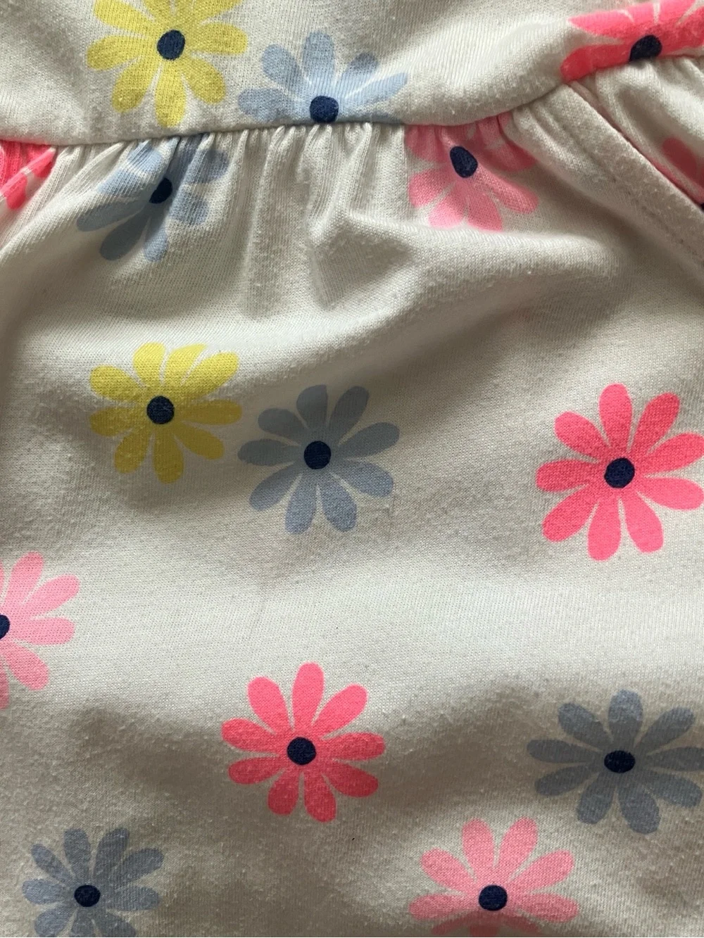 Cat & Jack Pink Bow Print and White Floral Cotton Dresses - Set of 2